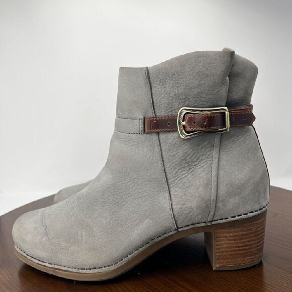 Dansko‎ Hartley Boots Women's 42 / 11.5 Gray Leather Zip Ankle Shoes 9211947814